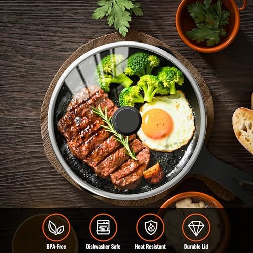 12 Inch Pan Lid For Pots Pans and Skillets, Cast Iron Skillet Lid, Large - Image 3