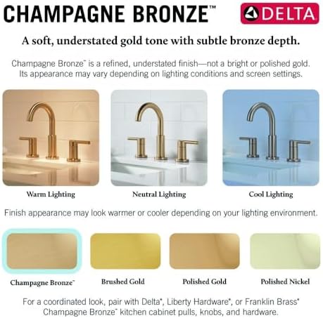Delta Faucet Trinsic Gold Bathroom Faucet, Bathroom Sink Faucet, Diamond Seal - Image 5
