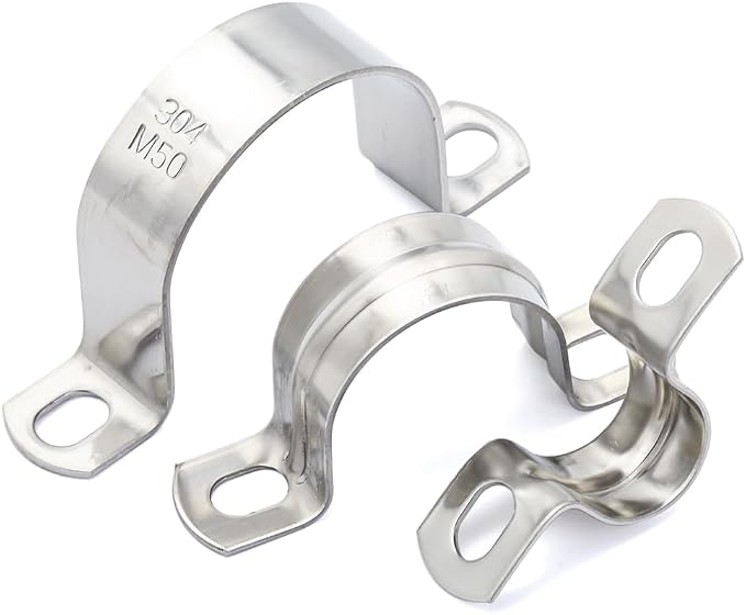 SS304 Conduit Clamps 3/4", 2-holes Pipe Bracket U Clamp - Image 6