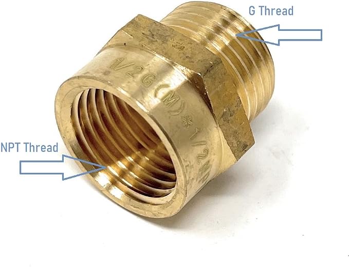 G Thread Male to NPT Thread Female Pipe Fitting Adapter - Image 2
