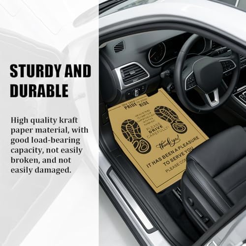 50PCS 16 x 20 Car Paper Floor Mat, Disposable Kraft Paper Vehicle Floor Foot - Image 5
