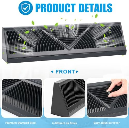 Yaocom 10 Pack Baseboard Register Vent 24 Inch Air Vent Covers - Image 3