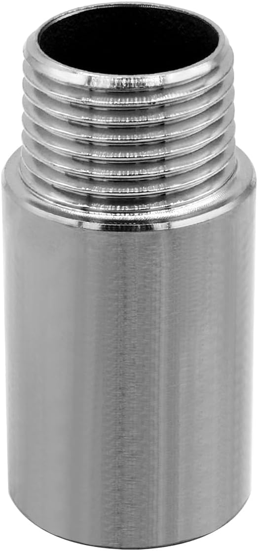 Stainless Steel Pipe Fitting 3/8" NPT Male x 3/8" NPT Female Thread Nipple Cast - Image 2