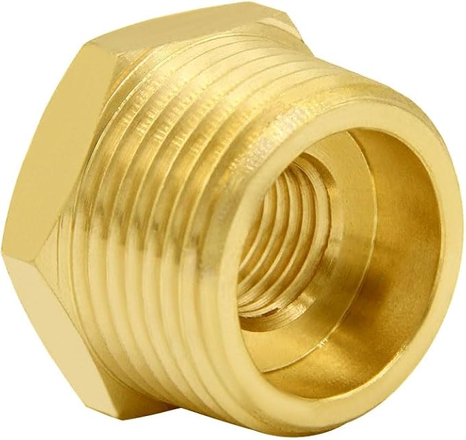 Joywayus 2Pcs Brass Reducing Hex Bushing 3/4" NPT Male to 1/4" NPT Female | - Image 5