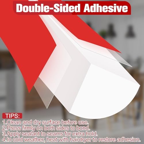 ToLanbbt Flexible Quarter Round Molding, 590 Inch Peel and Stick Rubber Trim - Image 3