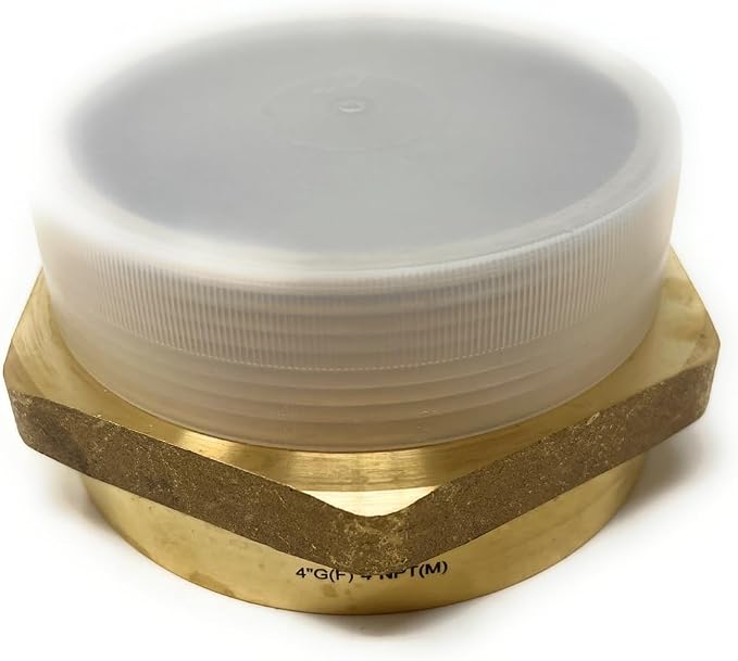 Cascada Lead-Free 4" G Thread Female to NPT Male Adapter | Brass Pipe Fitting - Image 8