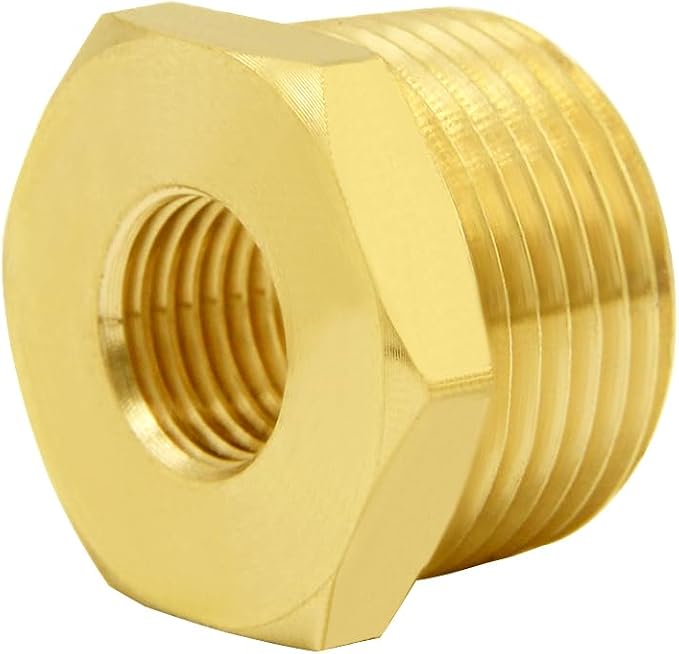 Joywayus 2Pcs Brass Reducing Hex Bushing 3/4" NPT Male to 1/4" NPT Female | - Image 6