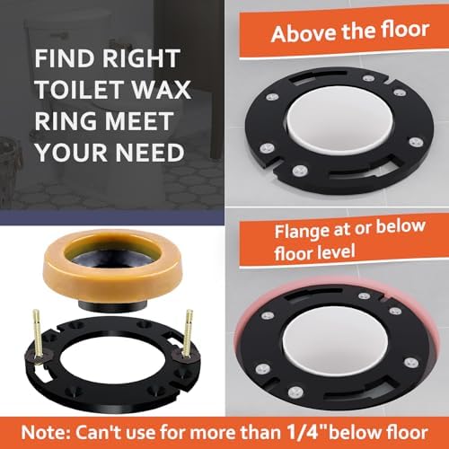 Toilet Wax Ring Kit with Flange and 16in Supply Line - Image 4