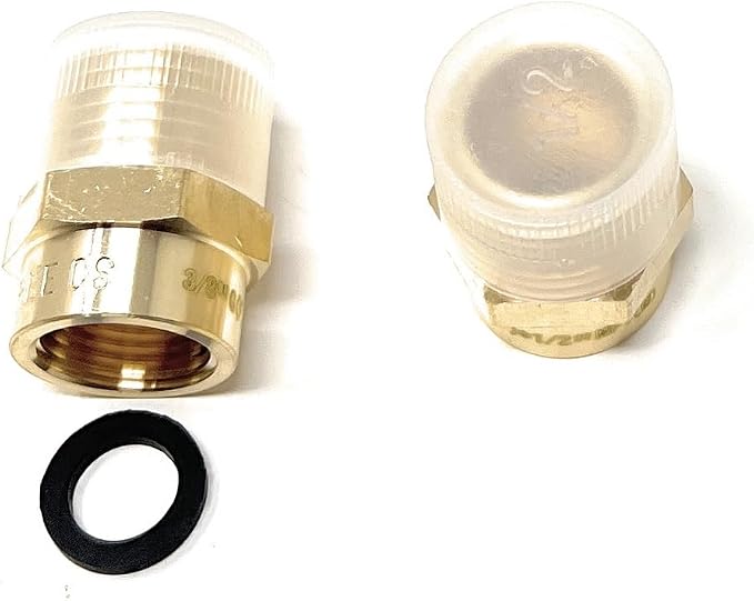 Cascada Lead-Free 3/8" G Thread Female to 1/2" NPT Male Adapter | Brass Pipe - Image 4