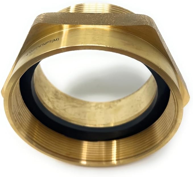 Cascada Lead-Free 4" G Thread Female to NPT Male Adapter | Brass Pipe Fitting - Image 7