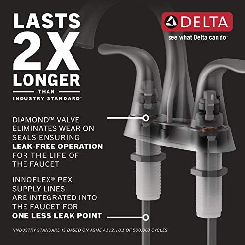 Delta Faucet Trinsic Matte Black Bathroom Faucet, Bathroom Sink Faucet - Image 4