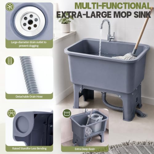 24 Inch Plastic Floor Mop Sink - Image 3