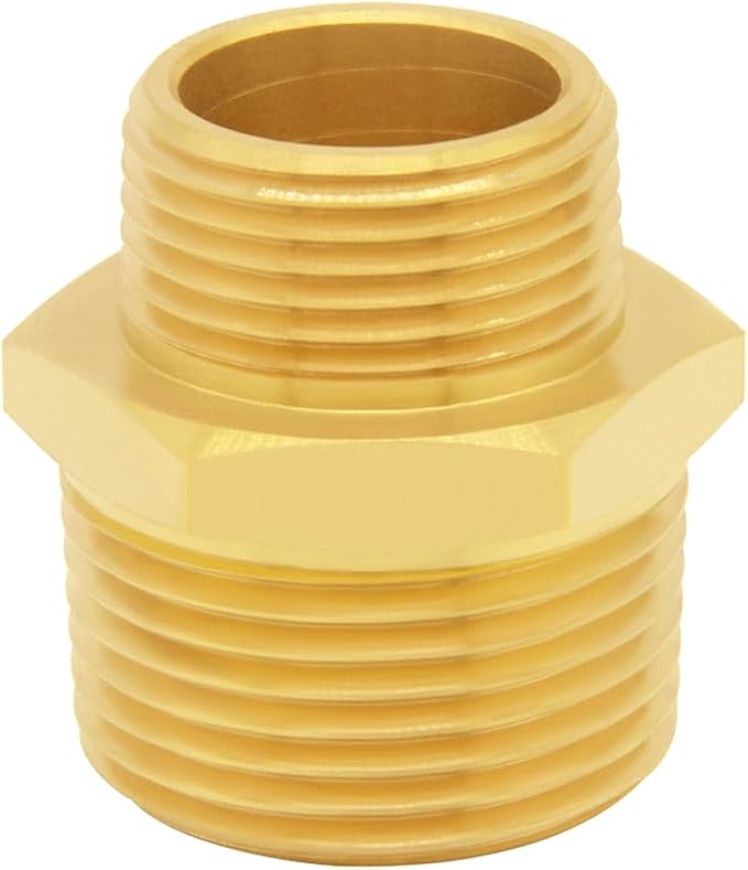 Uenede Brass 1/2" NPT Male to 3/4" NPT Male Reducer Adapter - Image 5