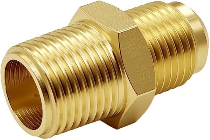 2 Pack Brass 3/8" NPT Male to 3/8" Flare Male Propane Flare Fitting | Propane - Image 4