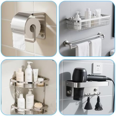 30pcs Towel Bar Rod Replacement Parts Set, Stainless Steel Bathroom Mounting - Image 7