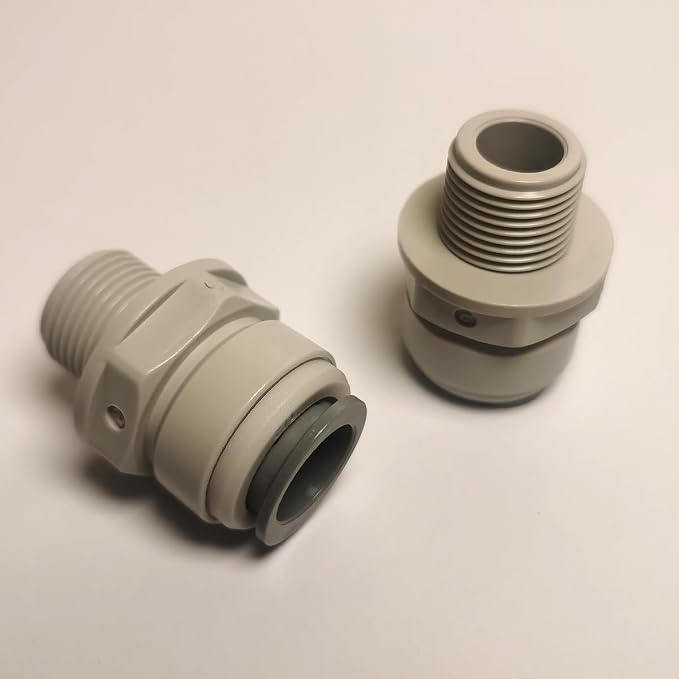 Acetal Copolymer Male 3/8" to 1/2" OD Tube Fitting, male adapter push to connect - Image 3