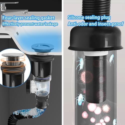 Bathroom Sink Drain kit Black, That can be Used - Image 3