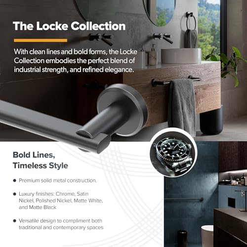 Gatco 5453 Locke Single Post Toilet Paper Holder - Image 6
