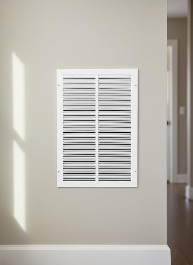 12x24 Air Return Vent Cover, Solid Steel White, 10 Pack - Image 3