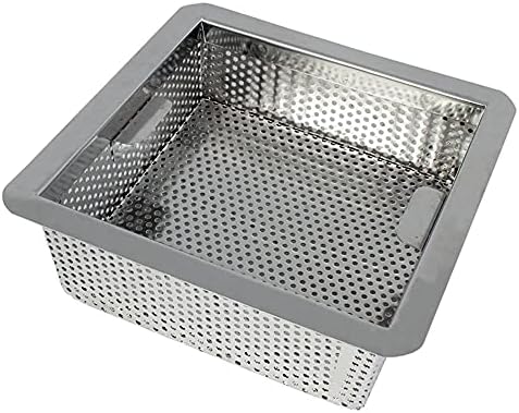 AmGood 8.5 in. x 8.5 in. x 3 in. Stainless Steel Commercial Floor Drain Strainer by AmGood