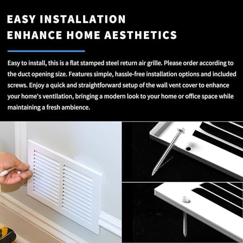 20x8 Return Air Grille, Air Return Vent Cover, Flat Vent Cover, Rejillas De - Image 6