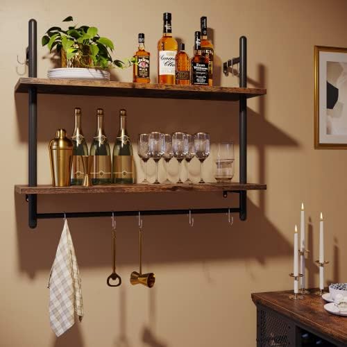 Bestier 31" Industrial Pipe Wall Shelf - Image 4