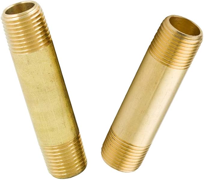 Brass Long Nipple 1/8" NPT Male x 1/8" NPT Male Pipe Fitting by Legines