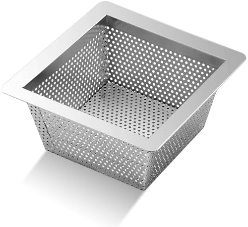 Tuanse 1 Pcs 10 x 10 x 5'' Stainless Steel Commercial Floor Drain Strainer by Tuanse