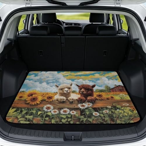 Alpaca Sunflower Trunk Mat 29"x39" by Mintulipy