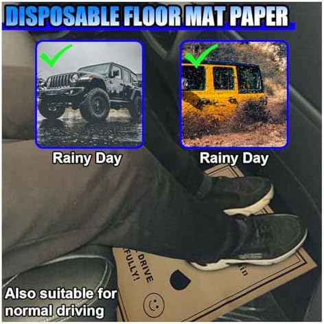 50PCS Car Kraft Paper Floor Mats, Waterproof Floor Covers Car Carpet Protector - Image 5