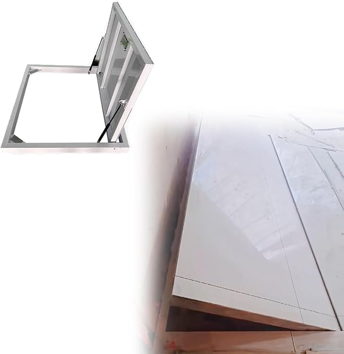Flush-Mounted Stainless Steel Access Hatch by Unknown