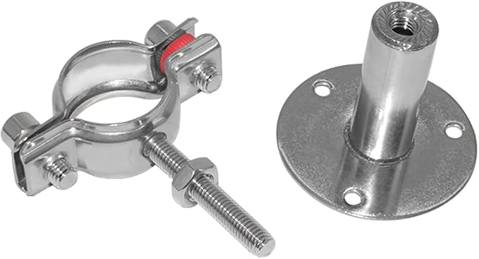 Beduan 1.26 Inch Stainless Steel Pipe Support Wall Ceiling Mount Pipe Strap - Image 6
