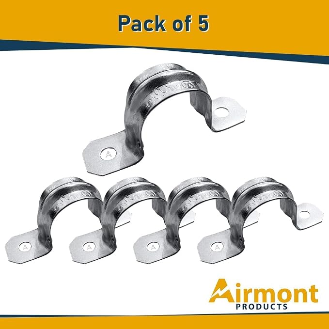 1-Inch EMT Two-Hole Conduit Strap — Reinforced Rib, Heavy-Duty Zinc-Plated - Image 3
