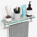 Floating Tempered Glass Bathroom Shelf by HOMELIFE
