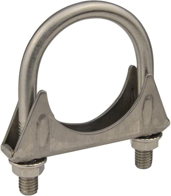 Heavy Duty 2.125" 2-1/8 Inch Exhaust U Bolt Clamp Stainless | 8.5mm Thick Rod by eLifecenter