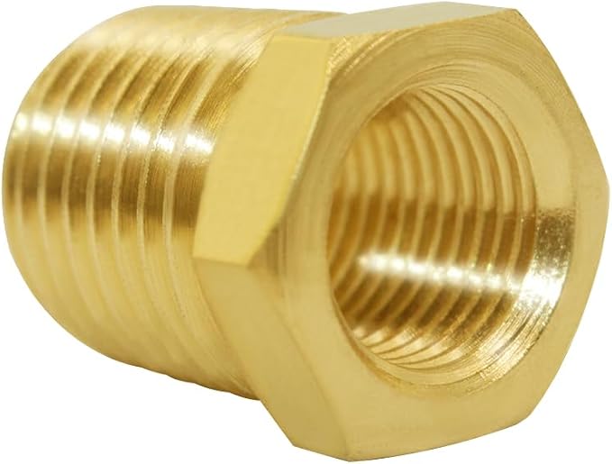 Joywayus 10Pcs Brass Reducing Hex Bushing 1/4" NPT Male to 1/8" NPT Female | - Image 6