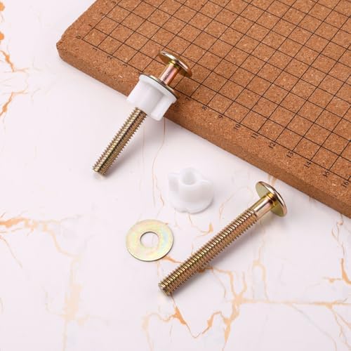 2pcs Toilet Seat Bolts, Steel Toilet Seat Screw Replacement Kit - Image 3