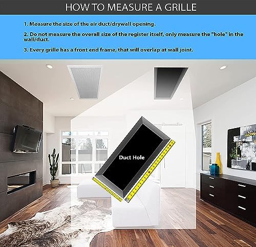 HVAC Premium 10'' x 8'' Steel Return Air Grille - Image 3