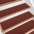 Stair Treads for Wooden Steps 15 PCS, Non Slip Stair Rugs Red by Unknown