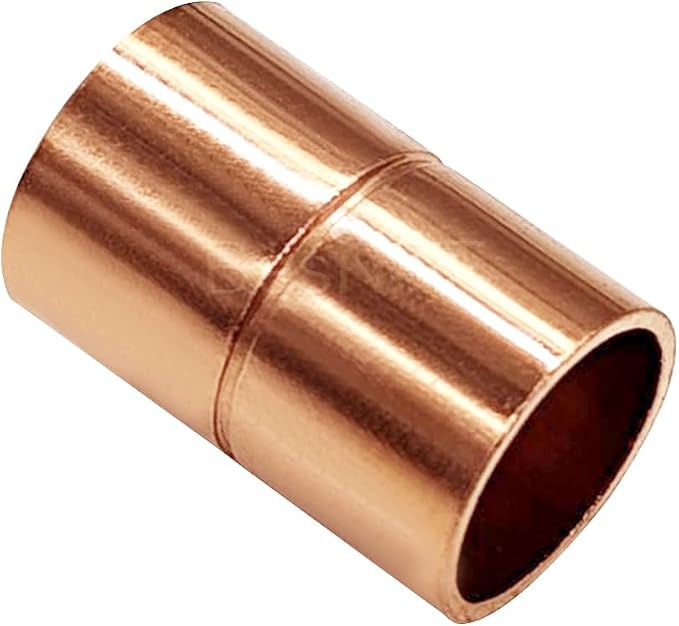 10 Pcs 1/4 Inch Straight Copper Coupling Fittings, Pipe Solder Joint | C X C - Image 4