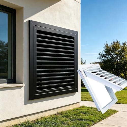Modern Black Return Air Grille 24x26 in by Unknown