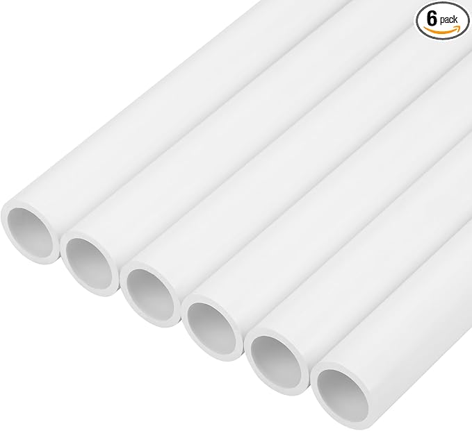 6Pcs 3/4 Inch PVC Pipe 34" Long Sch40 Industrial Pipes by CKVIHAV