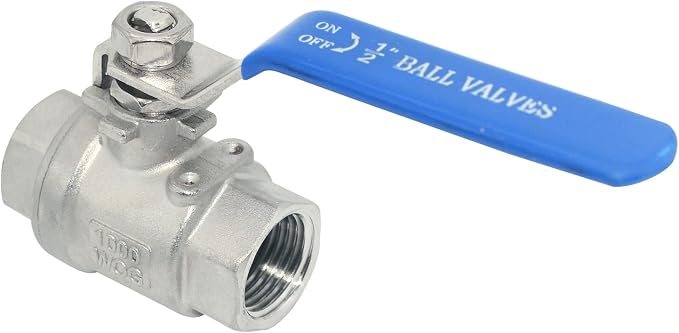 DAN SPEED 1/2" NPT Female 316 Stainless Steel Full Port Ball Valve Vinyl Handle by DANSPEEDBALLVALUES