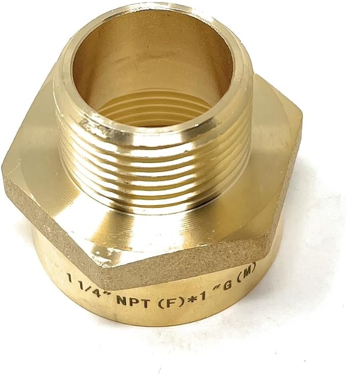 Cascada Lead-Free 1" G Thread Male to 1 1/4" NPT Female Adapter | G Thread Male - Image 9