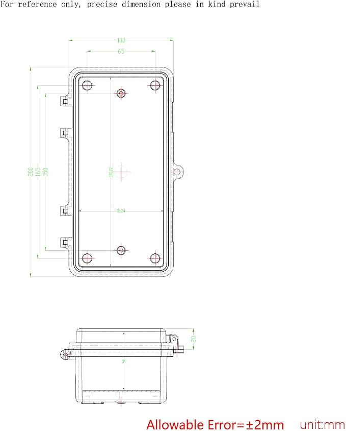 Junction Box, Hinged Grey Cover IP67 Waterproof ABS Project Box - Image 6