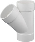 2" PVC 45 Degree Wye DWV Sanitary Y-TEE Street Drain Waste white | Vent PVC by Unknown