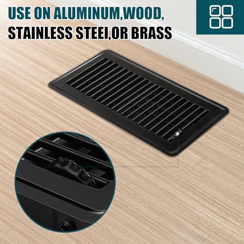 VOISEN Floor Register 4x10, 10 Pack Black Floor Register Vents - Image 3