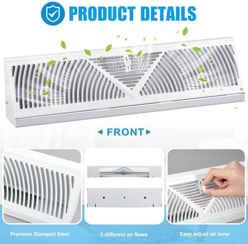 Yaocom 10 Pack Baseboard Register Vent 18 Inch Air Vent Covers - Image 3