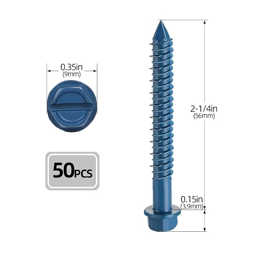 3/16" x 2-1/4" Concrete Screws, - Image 2