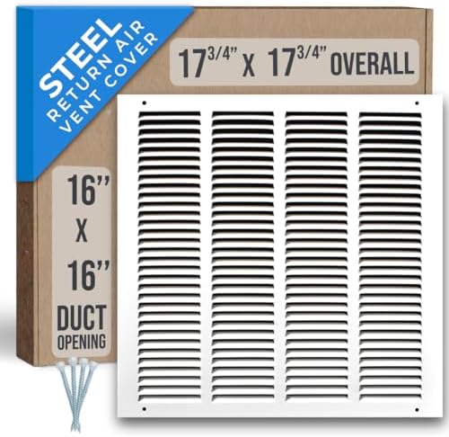 Fits 16x16 Duct Opening | Steel Return Air Grille by Handua | Vent Cover Grill by Handua